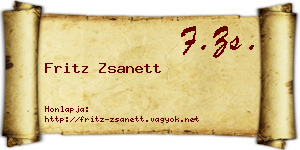 Fritz Zsanett névjegykártya