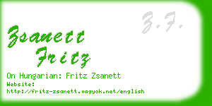 zsanett fritz business card